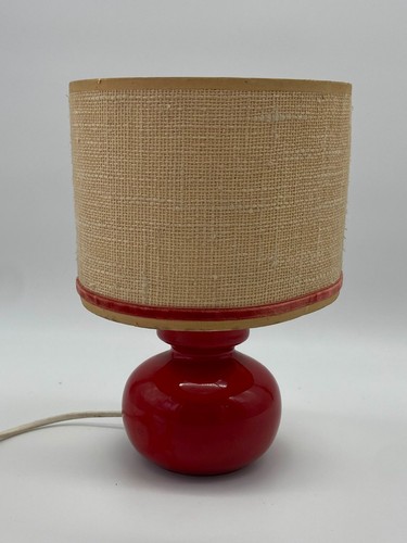 Vintage keramik tischlampe rot - vintage,