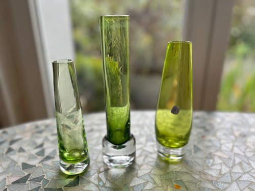 Vintage glasvasen 60er - 3, 70er