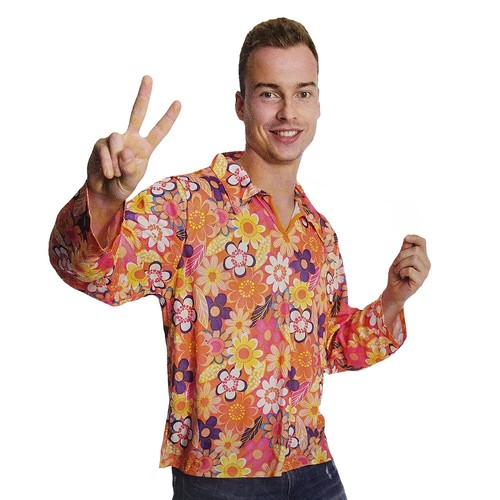 Herren hippie shirt karneval - hippie,
